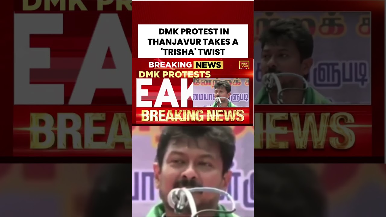 DMK PROTEST IN THANJAVUR TAKES A 'TRISHA' TWIST #CMVijay #UdhayanidhiStalin #TamilNadu #Politics