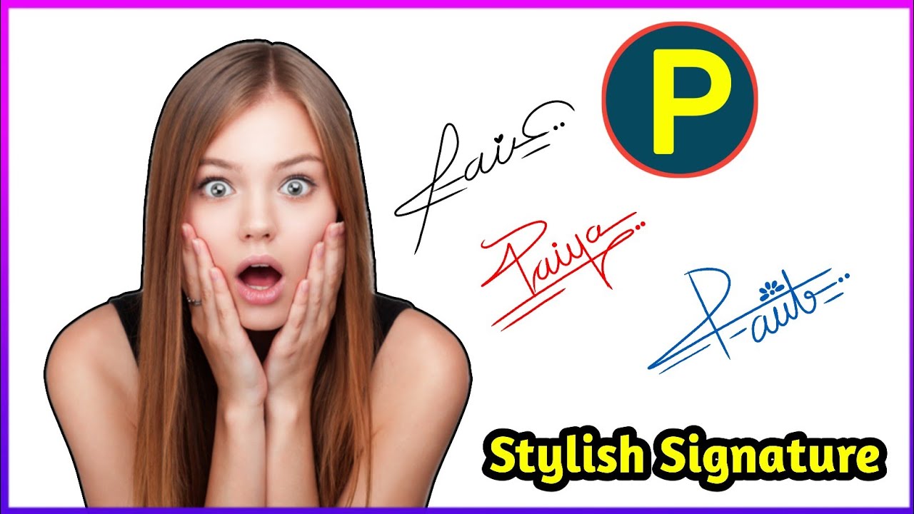 How to make P letter stylish signature || Die p signature simple || Calligraphy writing