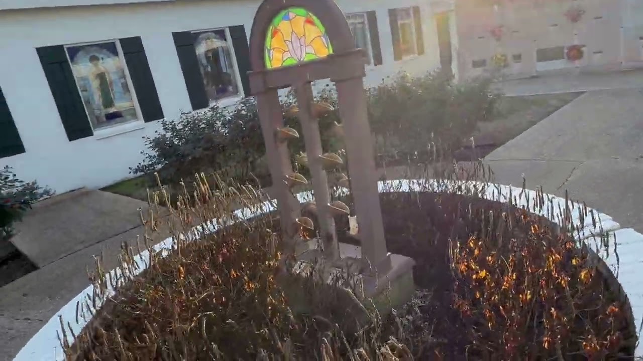 A walk around St. Vincent de Paul Chapel's meditation garden on La. 1  in Innis, Louisiana