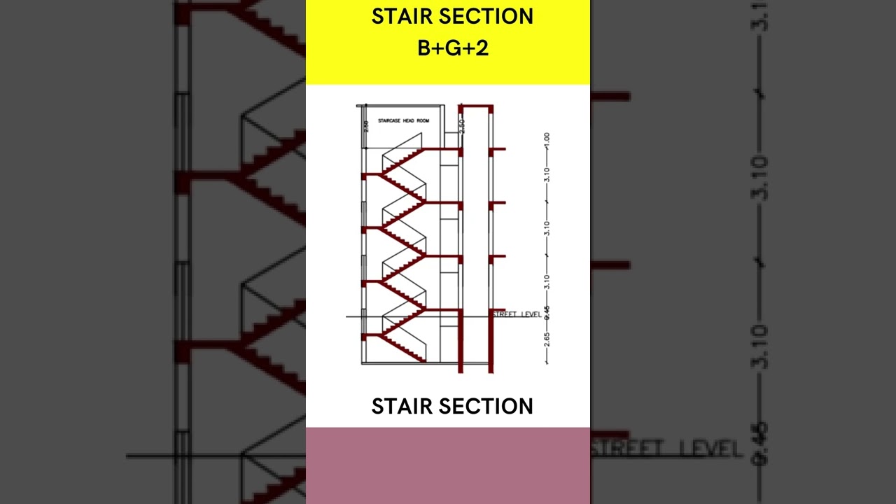 stair section, basement stair and lift section, lift section, stair, #short #staircase  #section