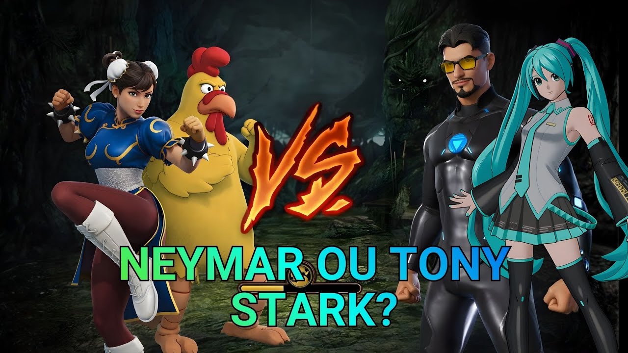 Tony Stark Vs. Chun li e o Frangão Feat. Hatsume Miku — FORTNITE DUPLAS — PC & SWITCH CROSSPLAY