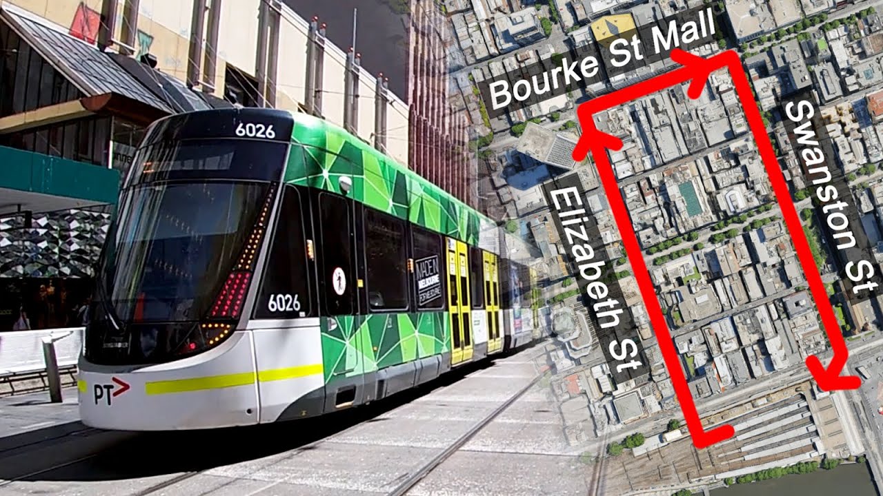 Melbourne CBD Tram Spotting Walk - January 2022