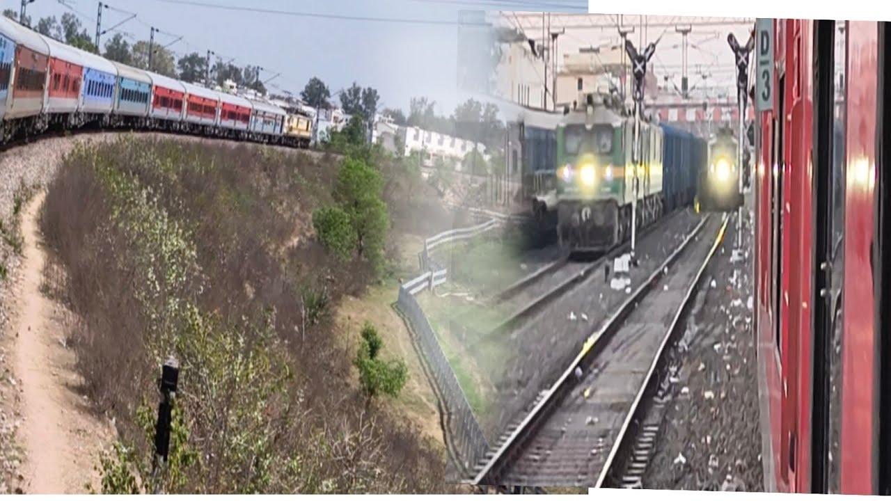 Back To Back Crossing Beautiful Route 22163 Khajuraho Mahamana SF Express 