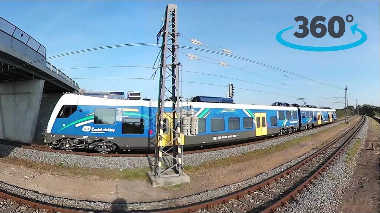 Panter pro Plzeňský kraj 651.208-1 VUZ Velim. (Train 360° video)