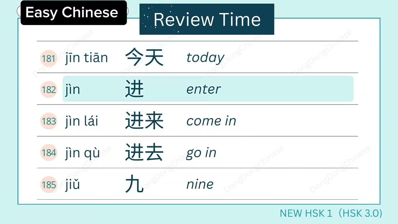 HSK1 Vocabulary-Lesson 19 #chineseforbeginners #learnchinese #trending #hoctiengtrung #xuhuong