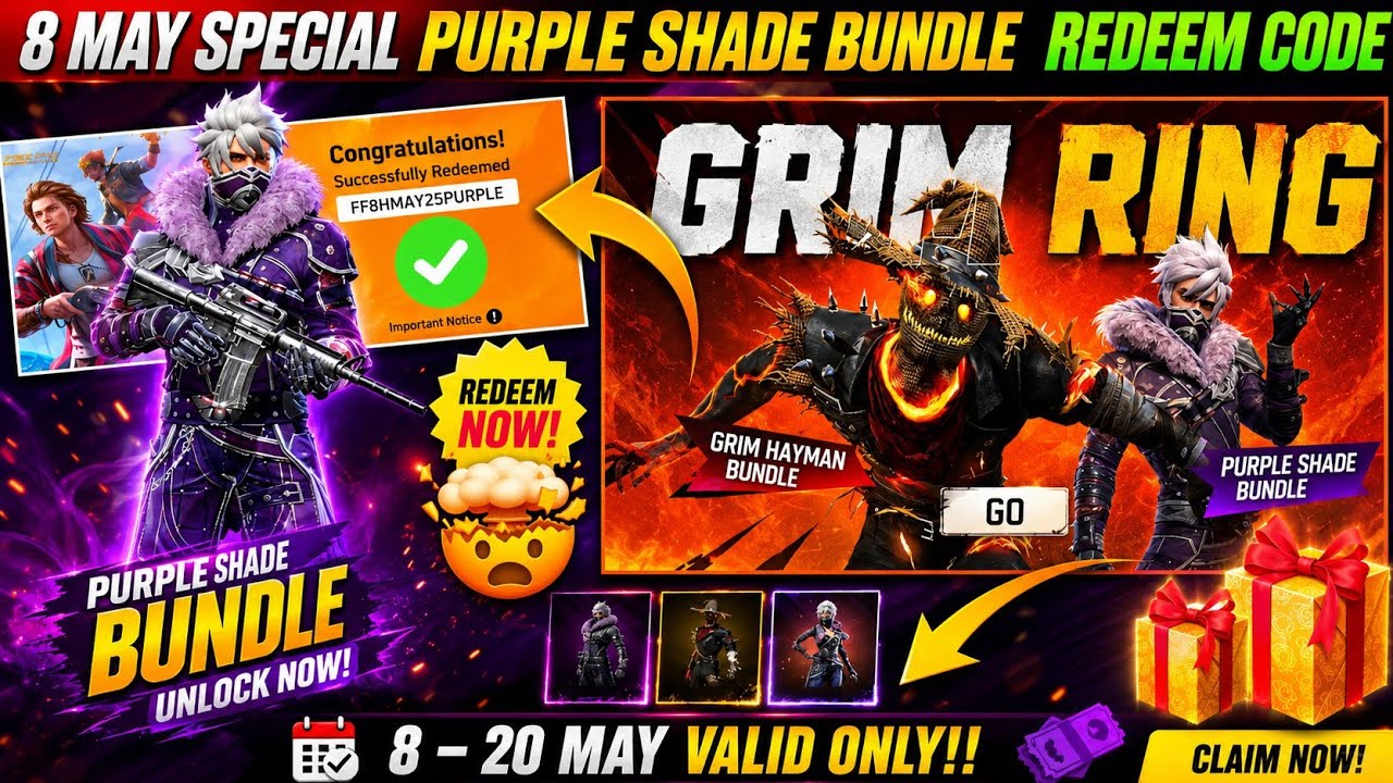 FREE FIRE REDEEM CODE TODAY 9 MAY REDEEM CODE FREE FIRE | FF REDEEM CODE TODAY 9 MAY