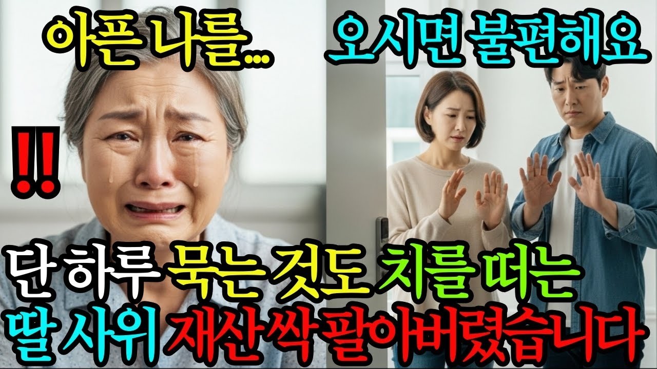 딸 집에서 단 하루 묵는 것도 치를 떠는 딸 사위, 재산 싹 정리하고 크루즈 여행 떠났습니다