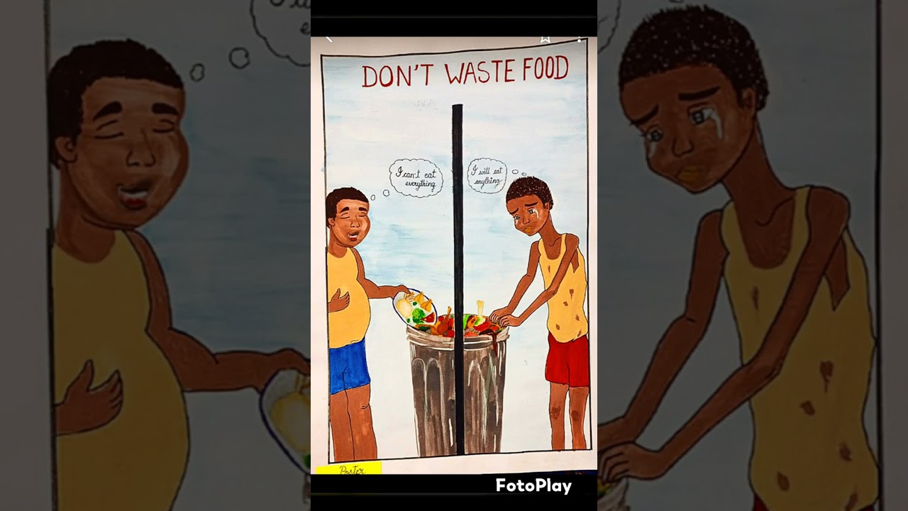class 12 portfolio #painting #portfolio #watercolor #moral painting #poster#zero hunger#shorts #