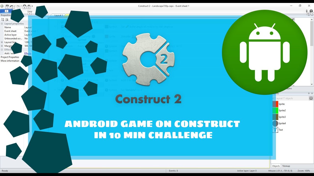 Making a Android game in construct 2 10 minutes challenge