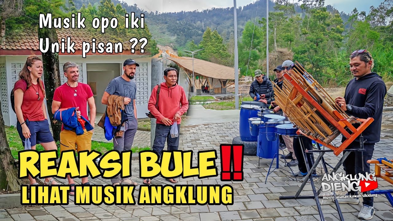REAKSI BULE HERAN LIHAT MUSIK ANGKLUNG‼️LINTANG ASMORO | GPS ANGKLUNG DIENG Kawah Sikidang