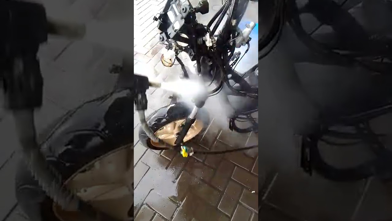 #detailing bike proses pembersihan dengan mesin uap tegangan tinggi