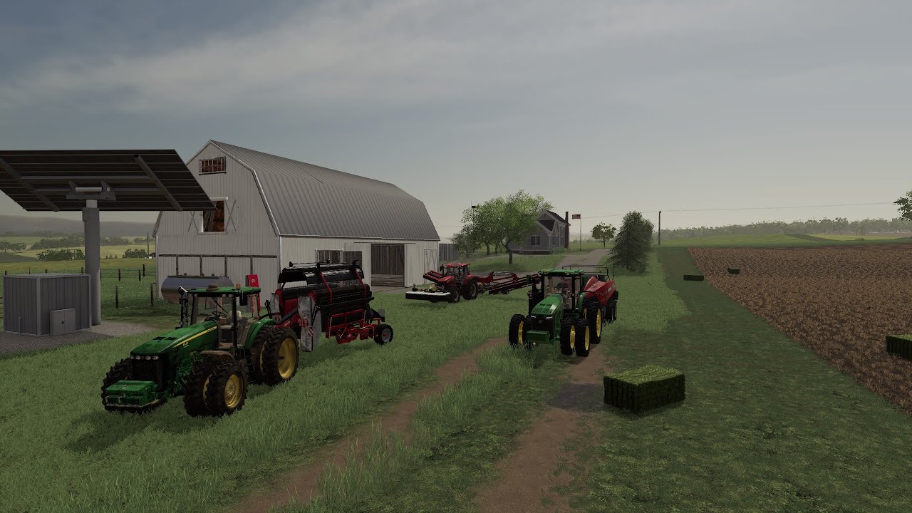 farming simulator 2019 bailing barley for haylage