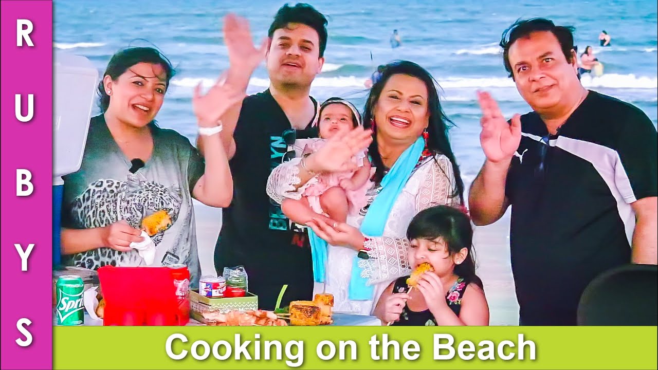 Cooking on the Beach with Family VLOG in Urdu Hindi   RKK