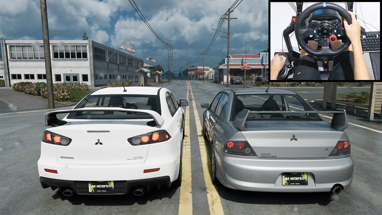 Mitsubishi Lancer Evo IX & Evo X - The Crew Motorfest | Logitech g29 gameplay