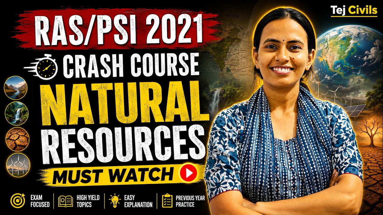 Natural Resources in Geography | PSI 2021 & RAS Prelims Classes | Neelam Mam | RAS 2026 New Vacancy