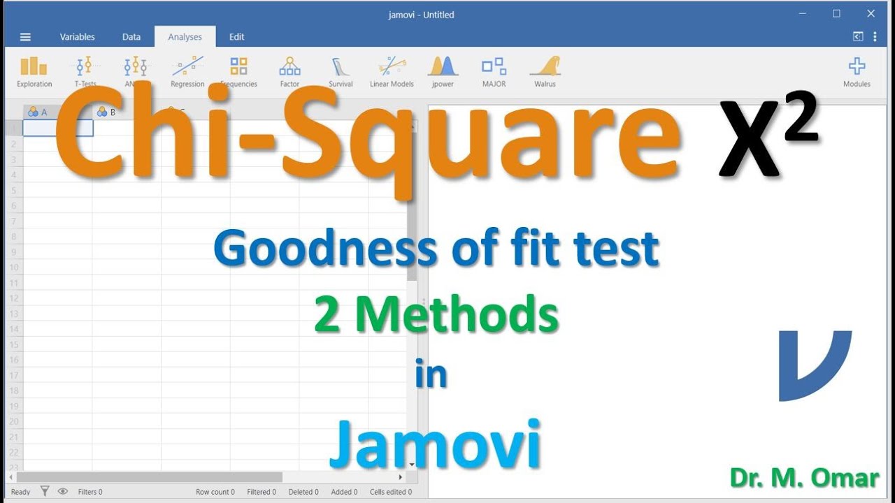 Chi Square X2 Goodness of fit test 2 Methods in Jamovi
