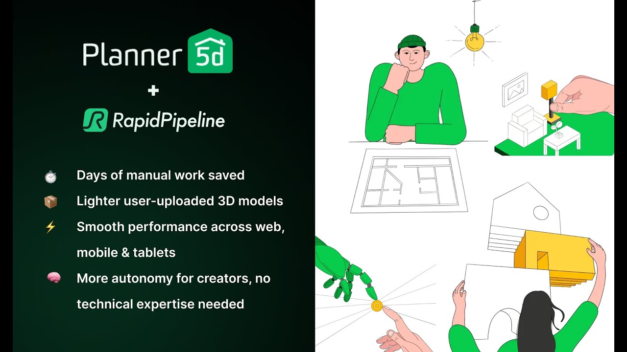 From Upload to Experience: Scaling 3D Design with Planner 5D & RapidPipeline