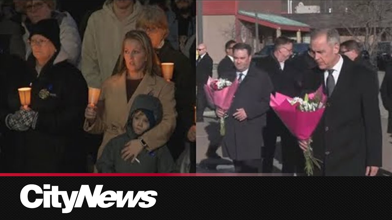 'We will always be with you': Carney and party leaders attend vigil in Tumbler Ridge