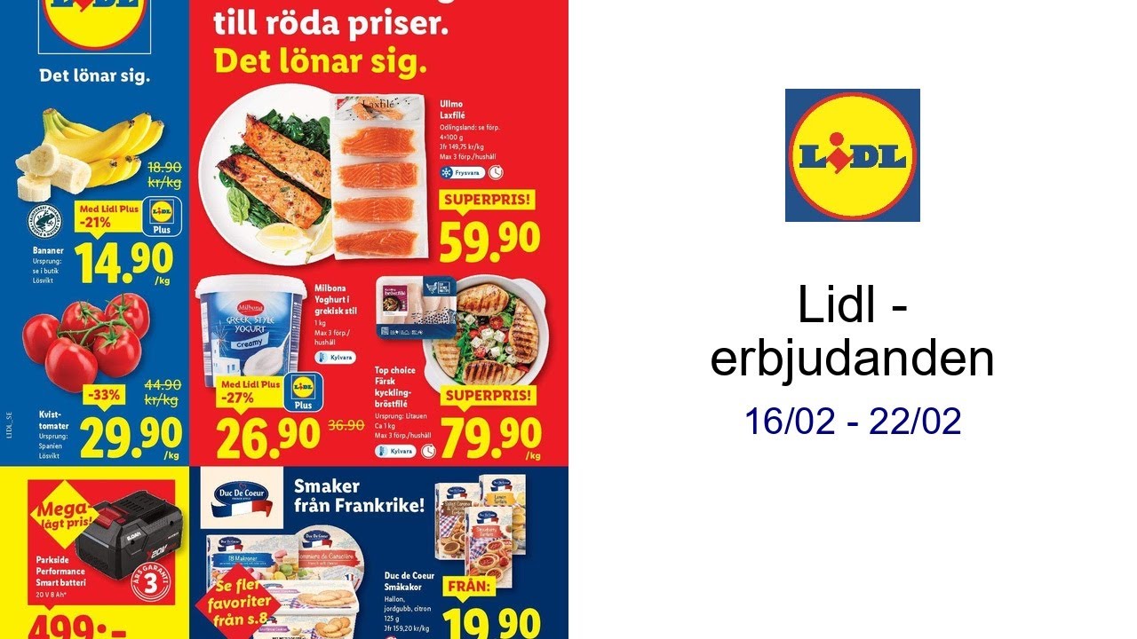 Lidl - erbjudanden 16/02 - 22/02