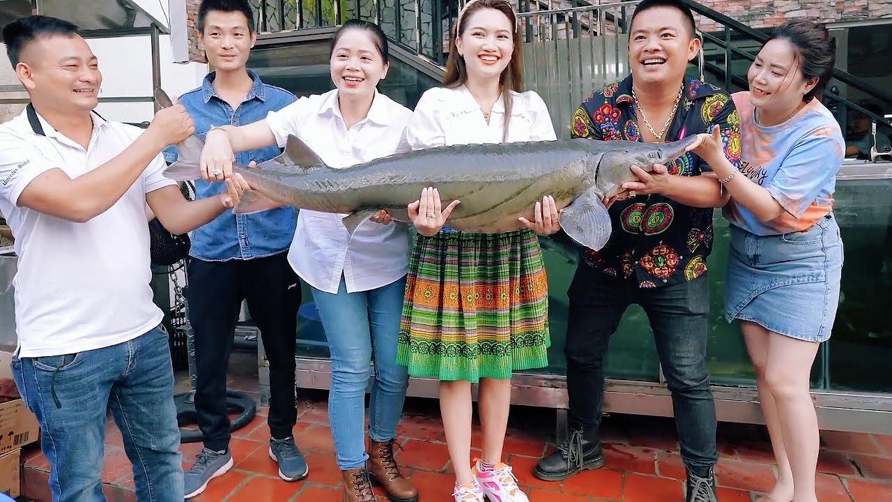THƯỞNG THỨC CÁ TẦM KHỔNG LỒ ĐỦ MÓN ĐÓN KHÁCH QUÝ ẨM THỰC VÙNG CAO | TUYÊN XINH GÁI