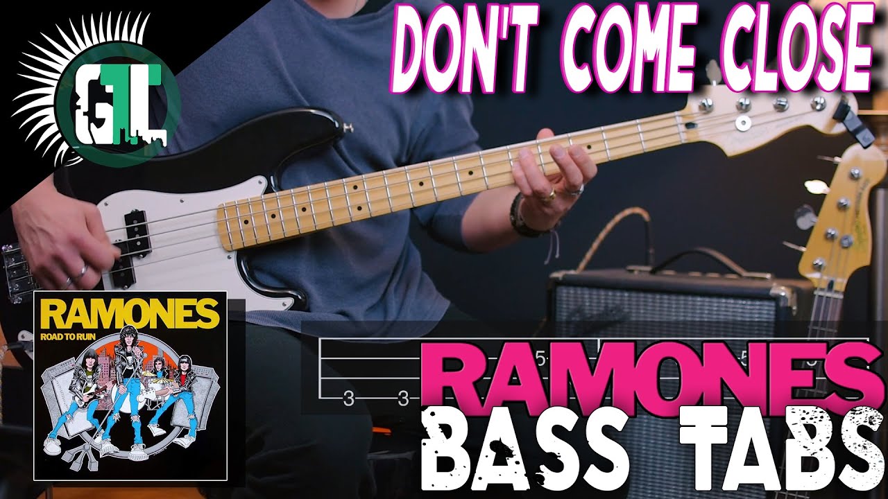 The Ramones - Don't Come Close | Bass Cover With Tabs in the Video