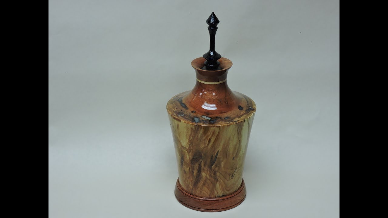 Wood Turning Cherry Urn