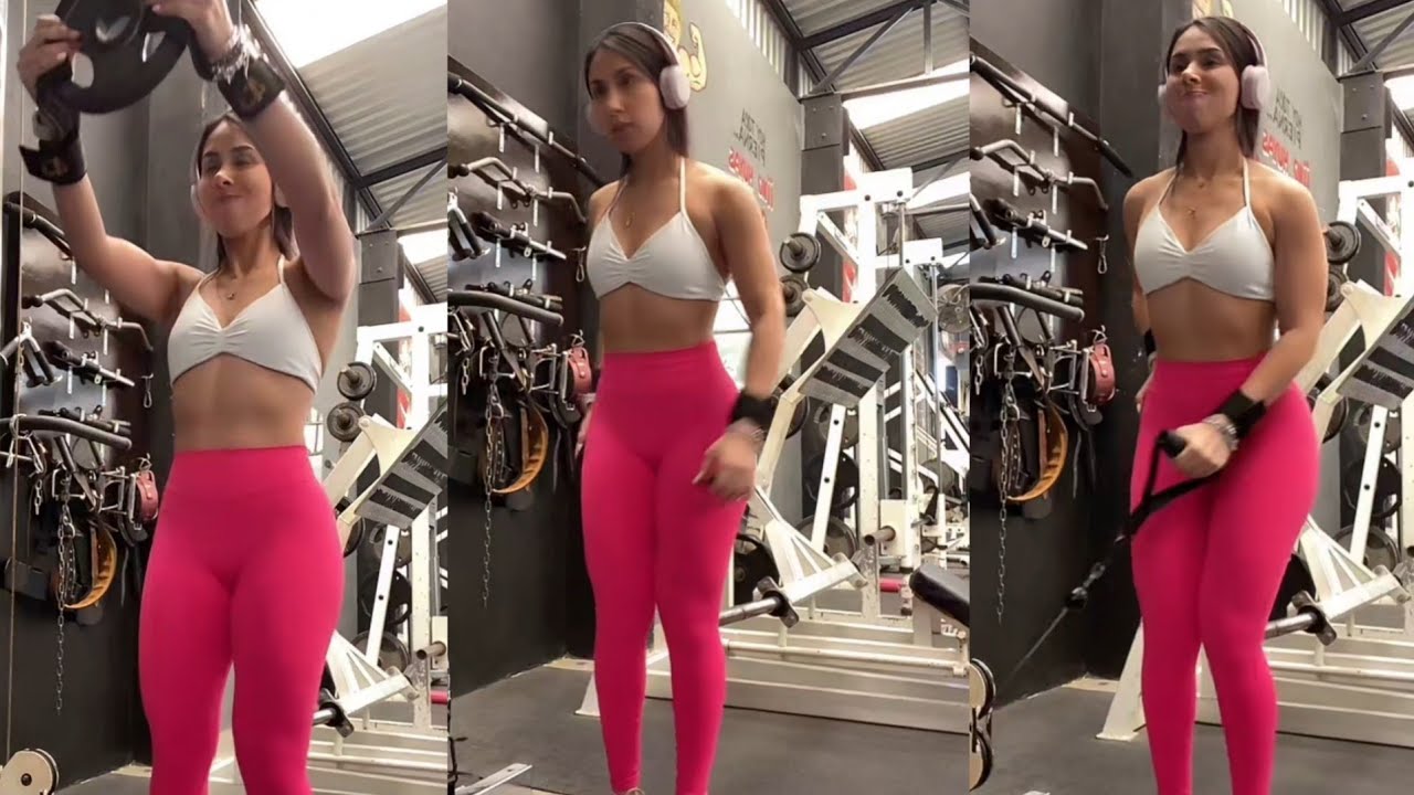 Tray on pink  legging spandek legging olahraga wanita fitness 