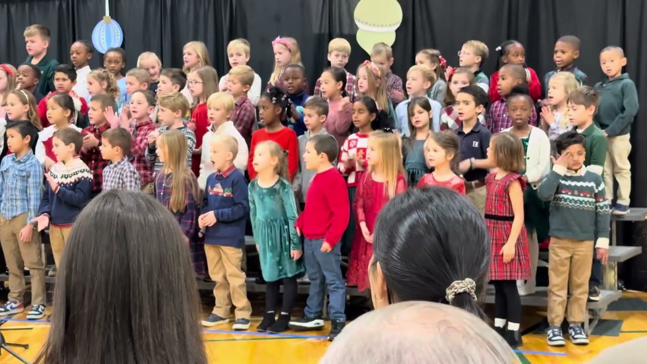 Delaware County Christian School Christmas chapel 2024 first and second grade 5
