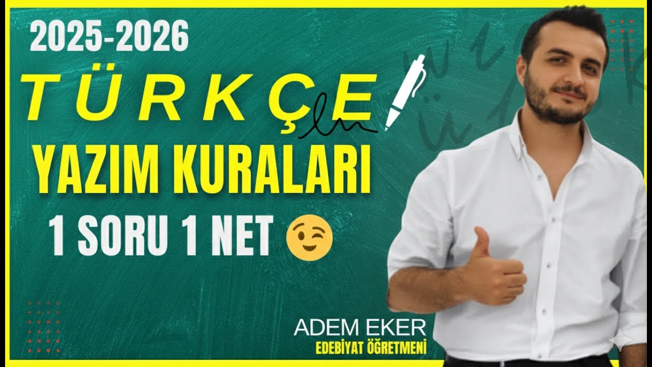 + 1 NET ÖSYM SORABİLİR ( YAZIM KURALLARI ) TYT/MSÜ/KPSS