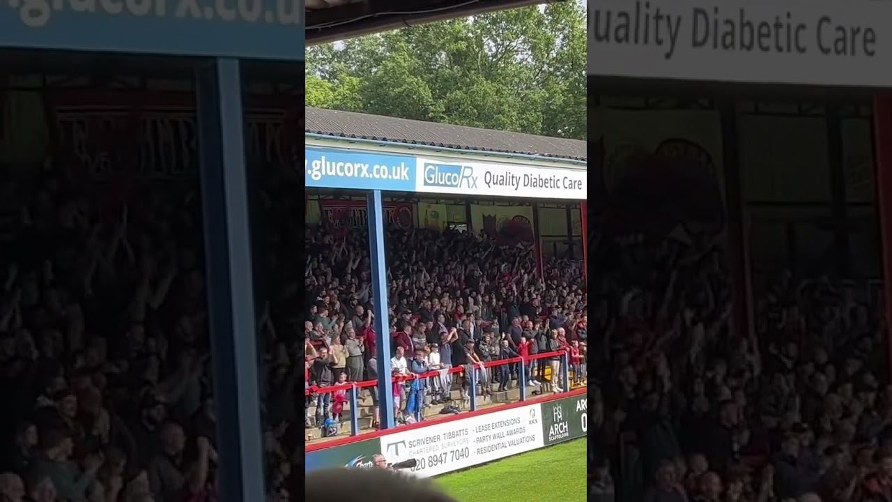 Aldershot fans at home to oxford non league fans #football #nonleague #ytshorts #trending