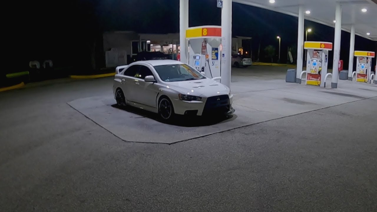 A couple of Evo X's rolling to a meet