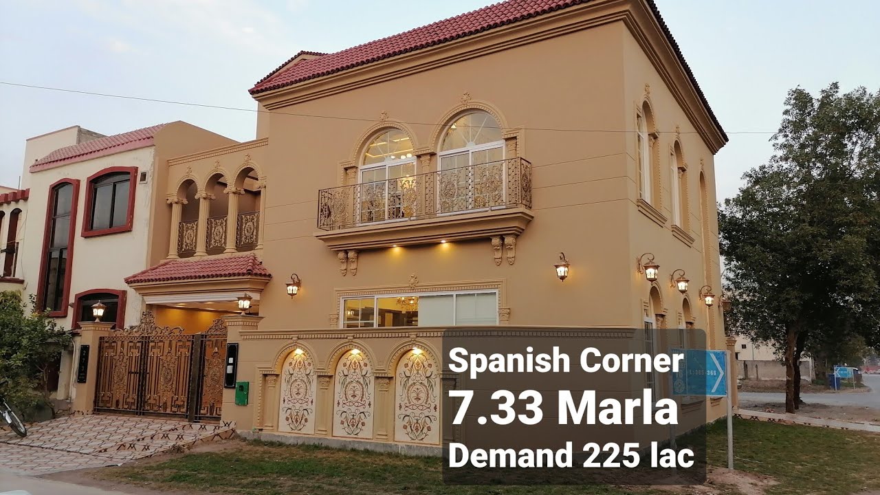Corner 7.33 Marla SPANISH HOUSE in Bahria Town Lahore 03218481906