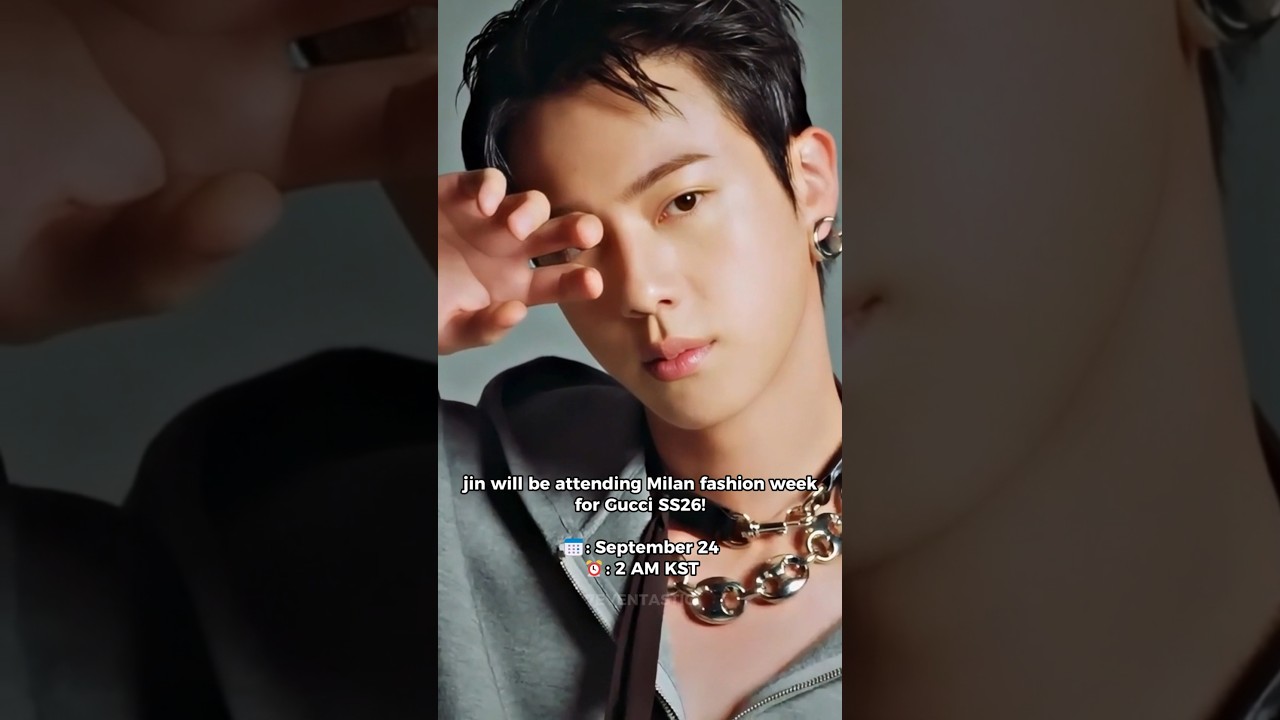 Jin x Gucci is coming!🌟 #bts #jin #update #news #milan #gucci #fashion