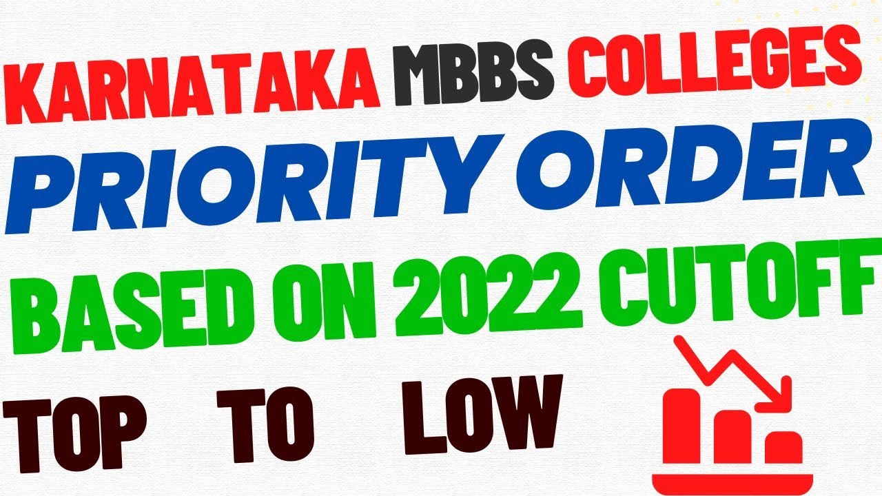 PRIORITY ORDER FOR ALL MBBS COLLEGES IN KARNATAKA BASED ON 2022 CUTOFF / GOVT AND PRIVATE SEATS