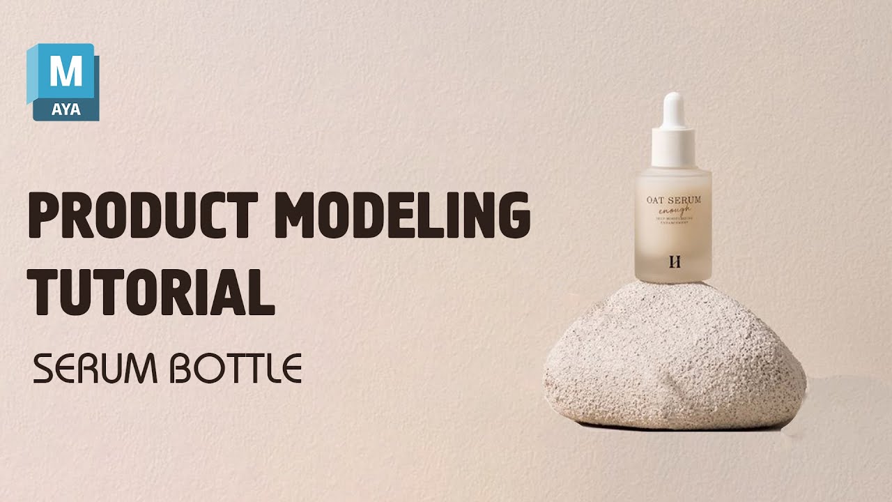 How to Design 3D Serum Bottle - Product Modeling in Maya 2024