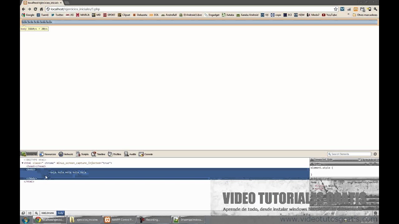 Parte 2 (estructura y "echo"). PHP desde 0