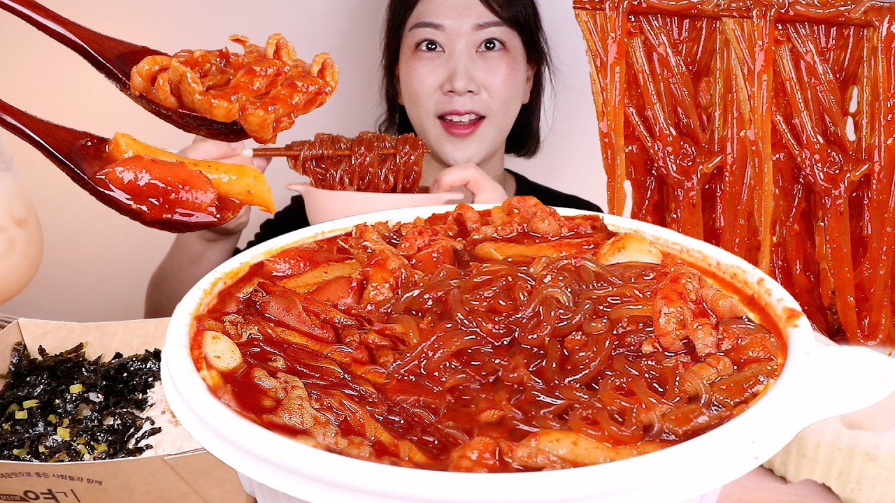 드디어 주문성공!🔥엽기무뼈닭발 숟가락으로 퍼먹어봤어요!😍 근데 또 우당탕탕 아마따입니다...😭MUKBANG