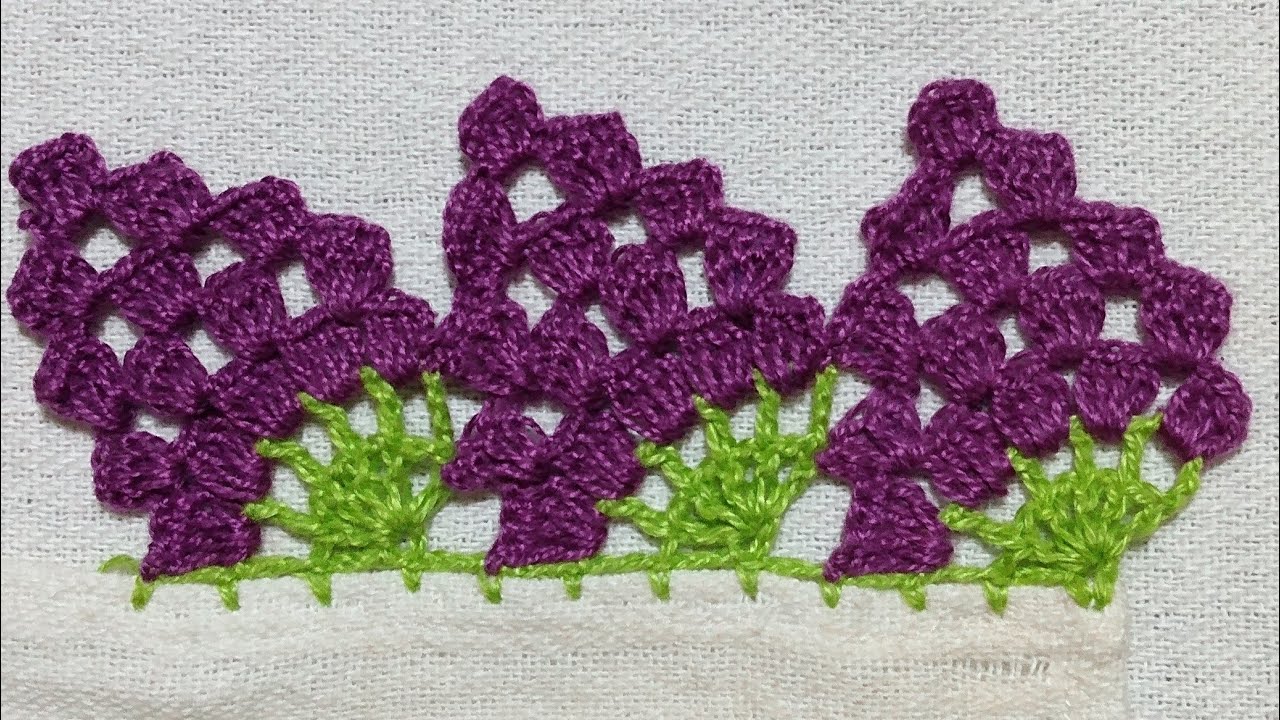 Barrado #  de uvas em crochê @Canalcrocheparainiciantes
