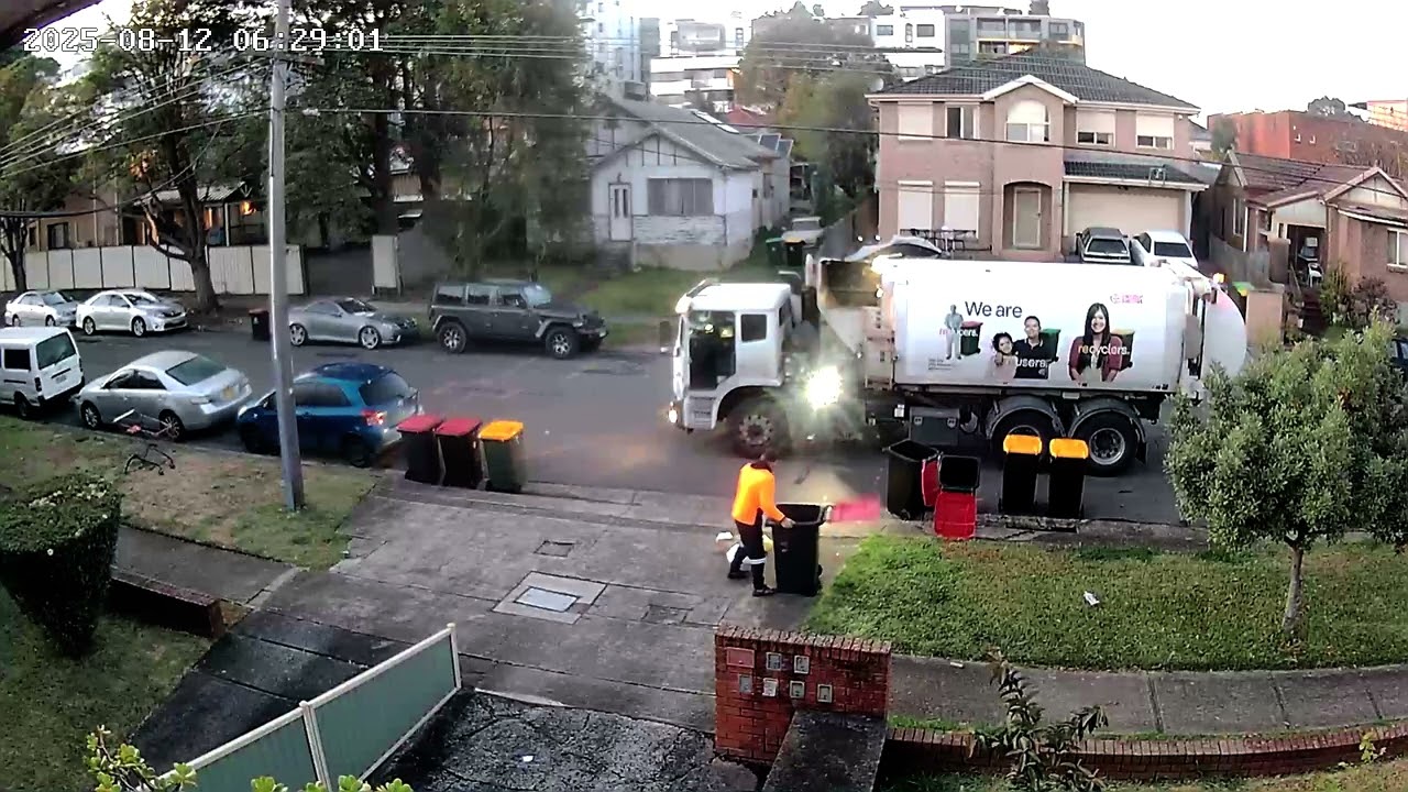 Canterbury Bankstown council - Garbage bin taken into garbage truck