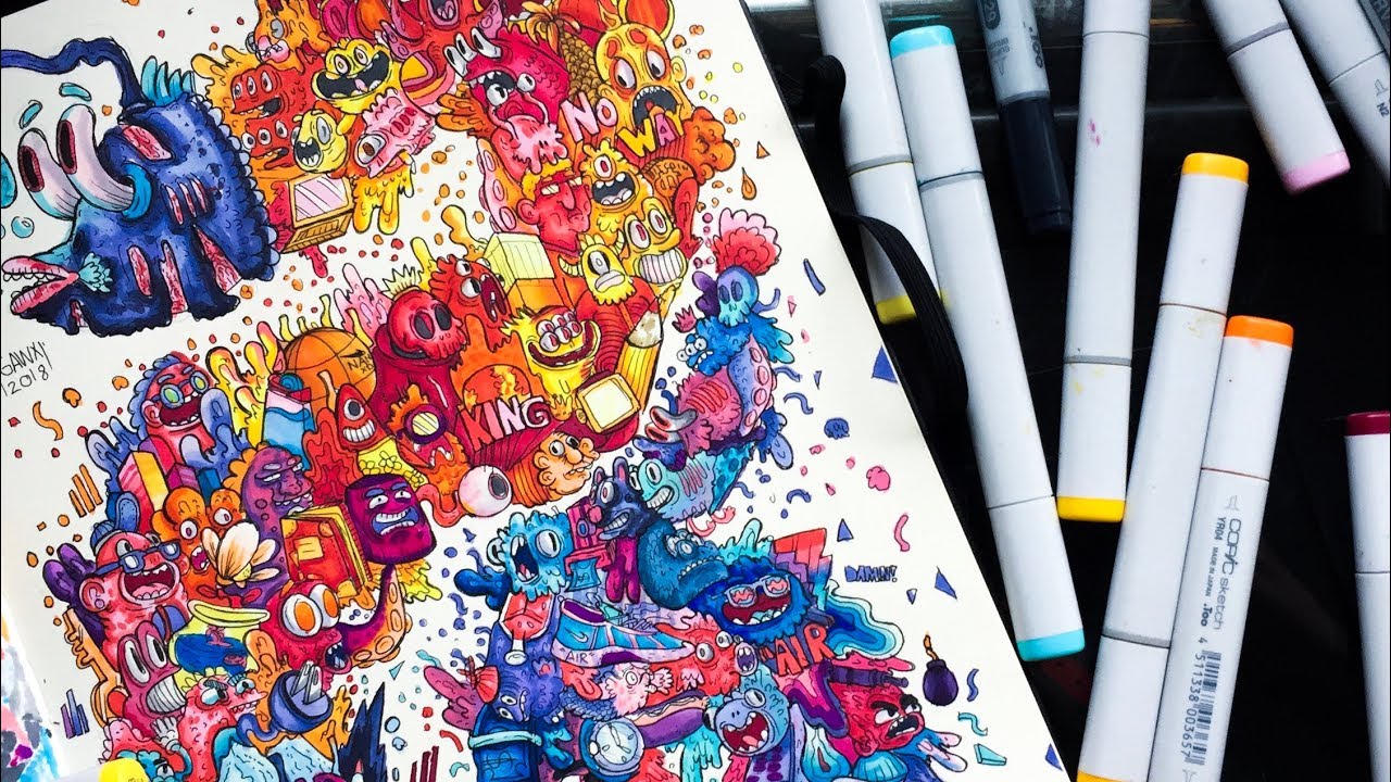 EPIC DOODLE TIMELAPSE DRAWING 2018