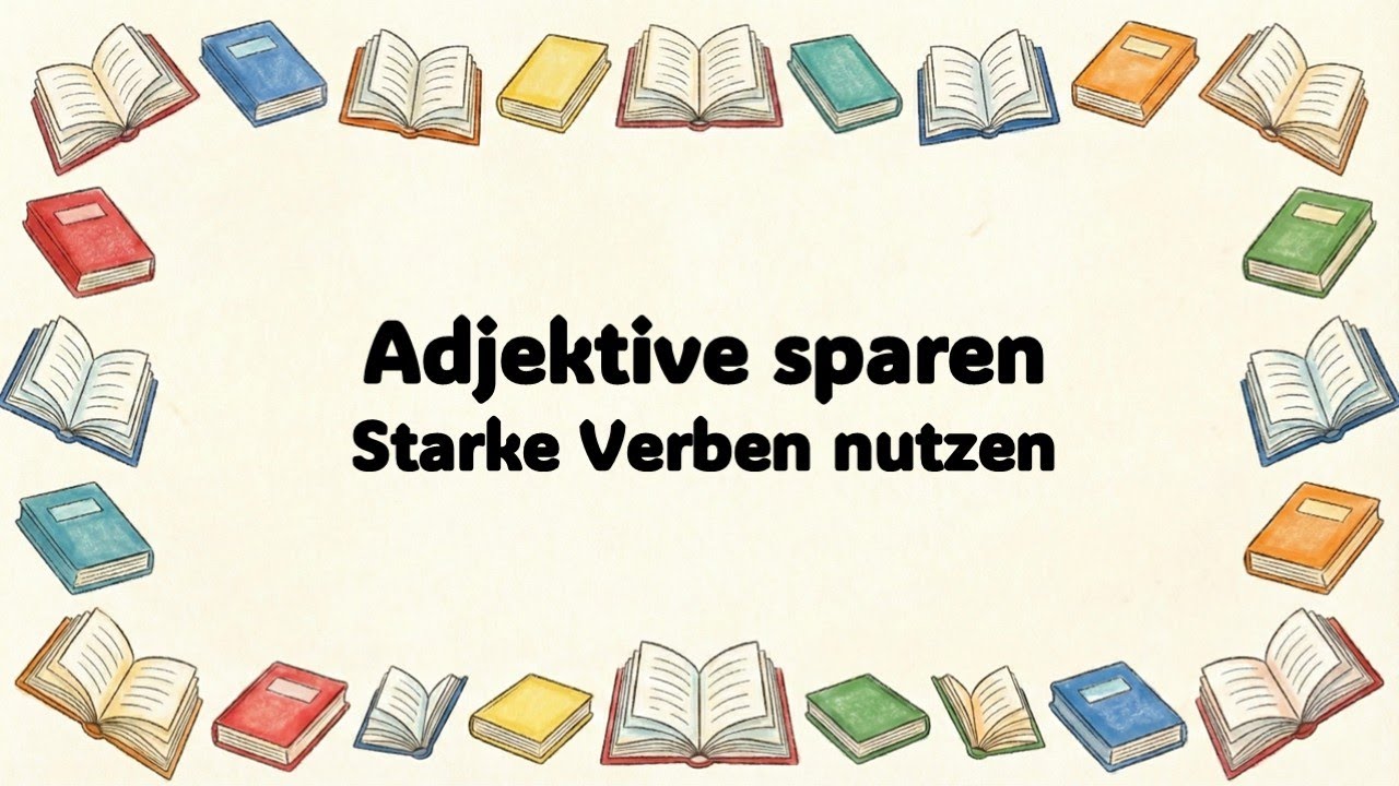 Adjektive sparen - Starke Verben nutzen