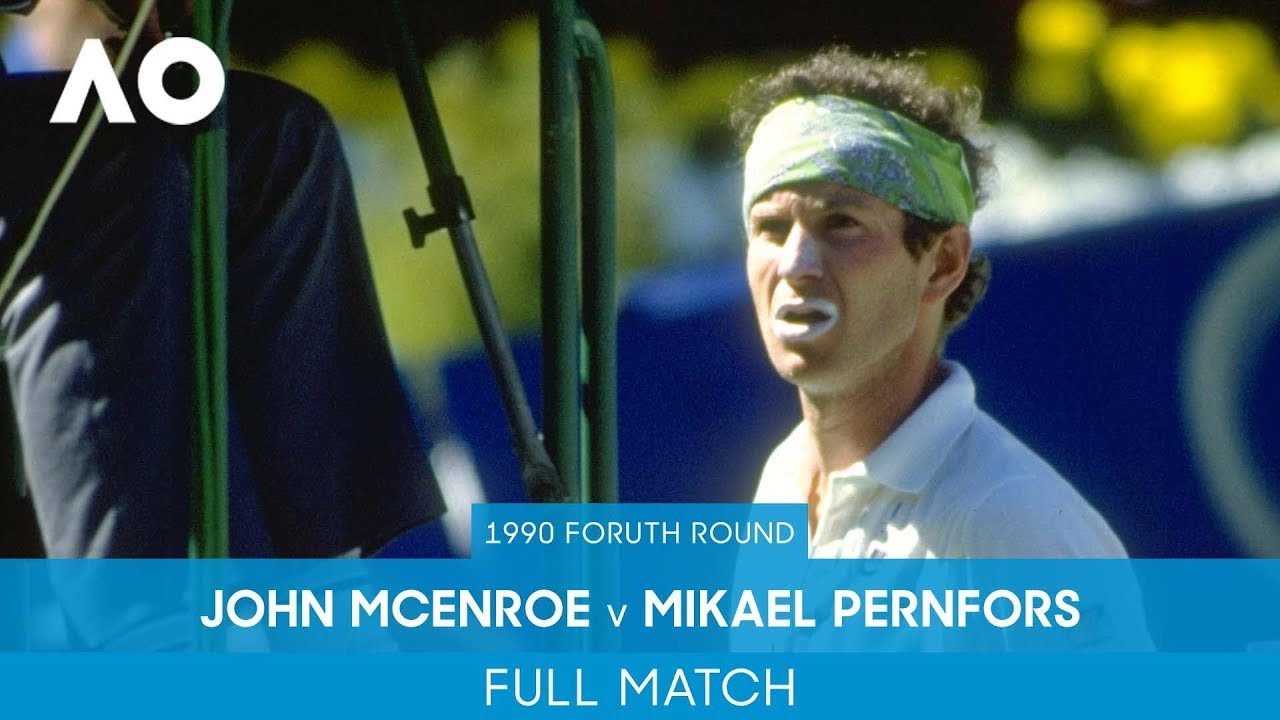 John McEnroe v Mikael Pernfors Full Match | Australian Open 1990 Fourth Round