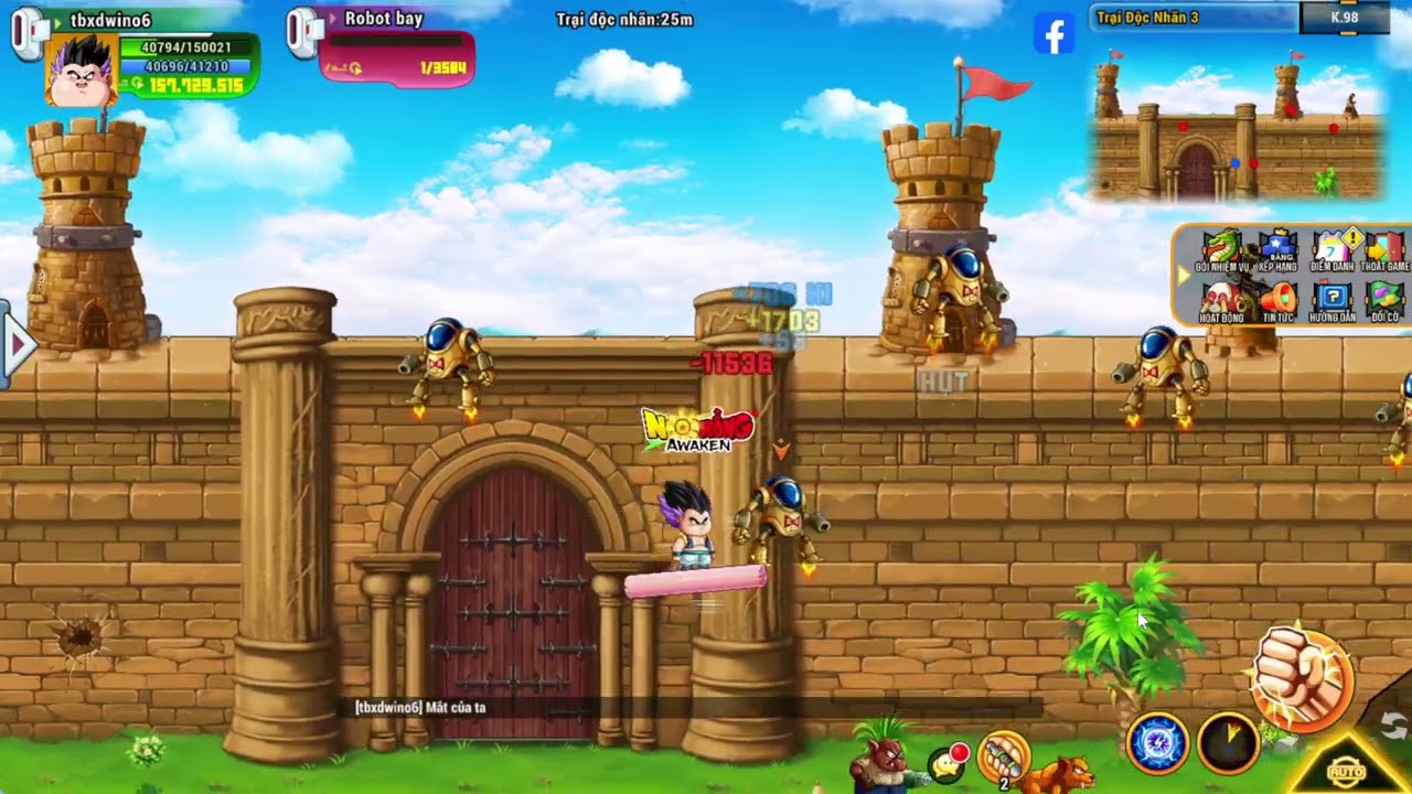 NGỌC RỒNG AWAKEN | CÀY CHAY | Cách đi gần win Doanh trại cho ae Free to play