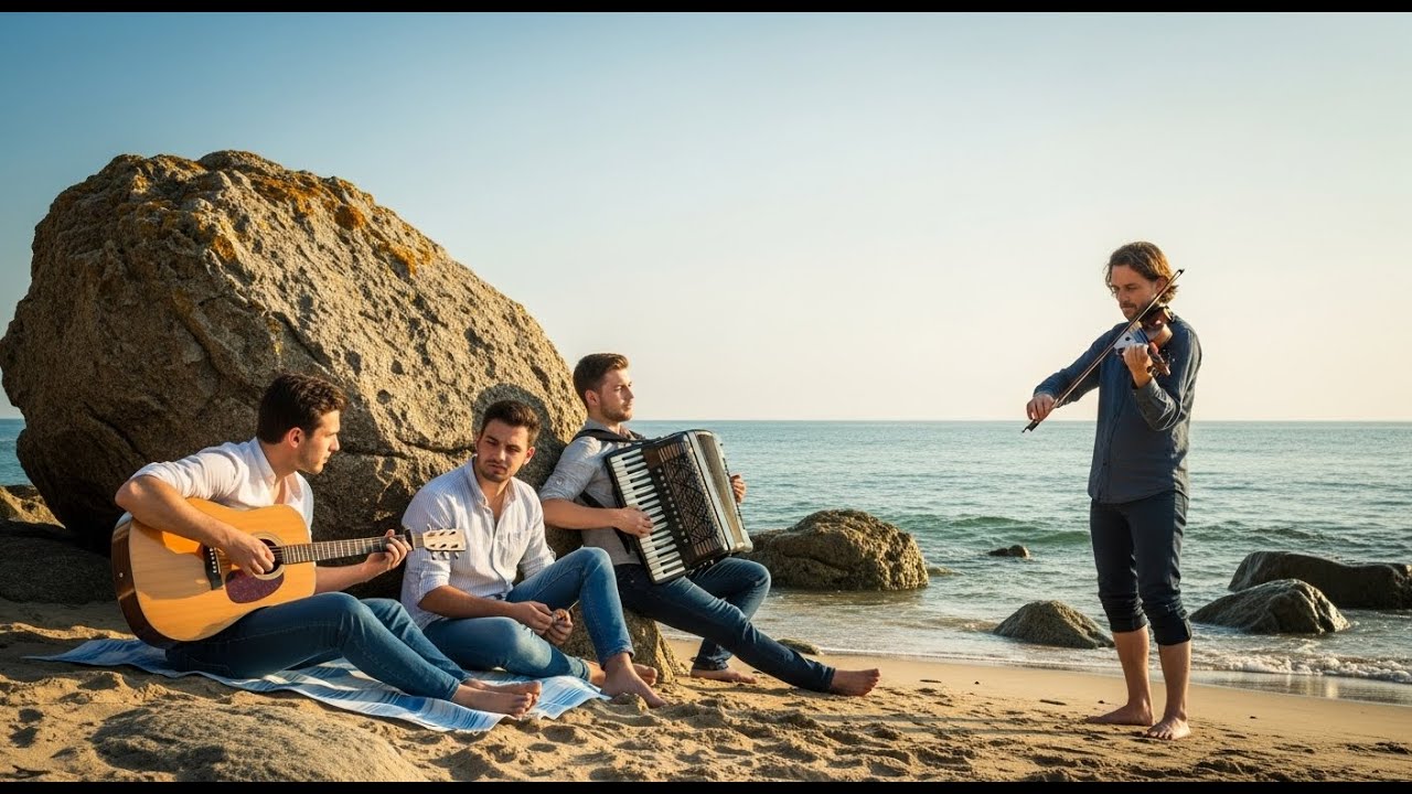 地中海海岸夏日晚风中的轻柔手风琴和西班牙吉他轻歌曼舞 Bossa Chill Instrumental