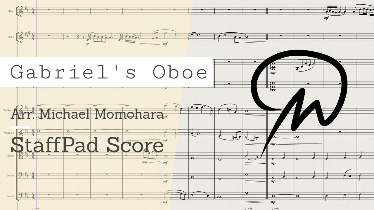 Gabriel's Oboe - StaffPad Score | Arr. Momohara