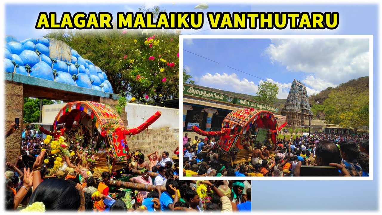 கள்ளழகரை மக்கள் பூ தூவி வரவேற்ற காட்சி