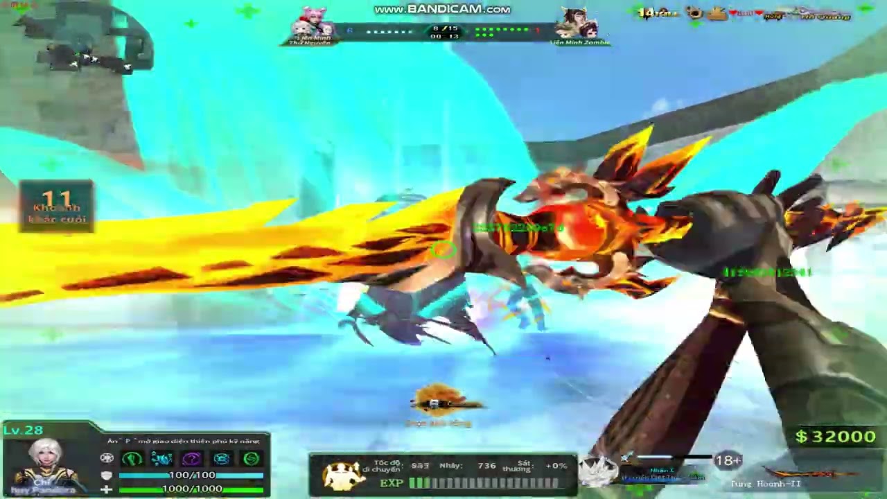 Truy Kích - Battle Team: Trải nghiệm dao Tung Hoành vs Zombie 2D