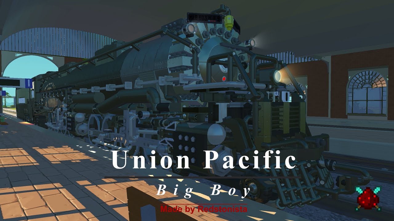 scrap mechanic union pacific big boy 4014, steam locomotive whit walschaerts valve gear system