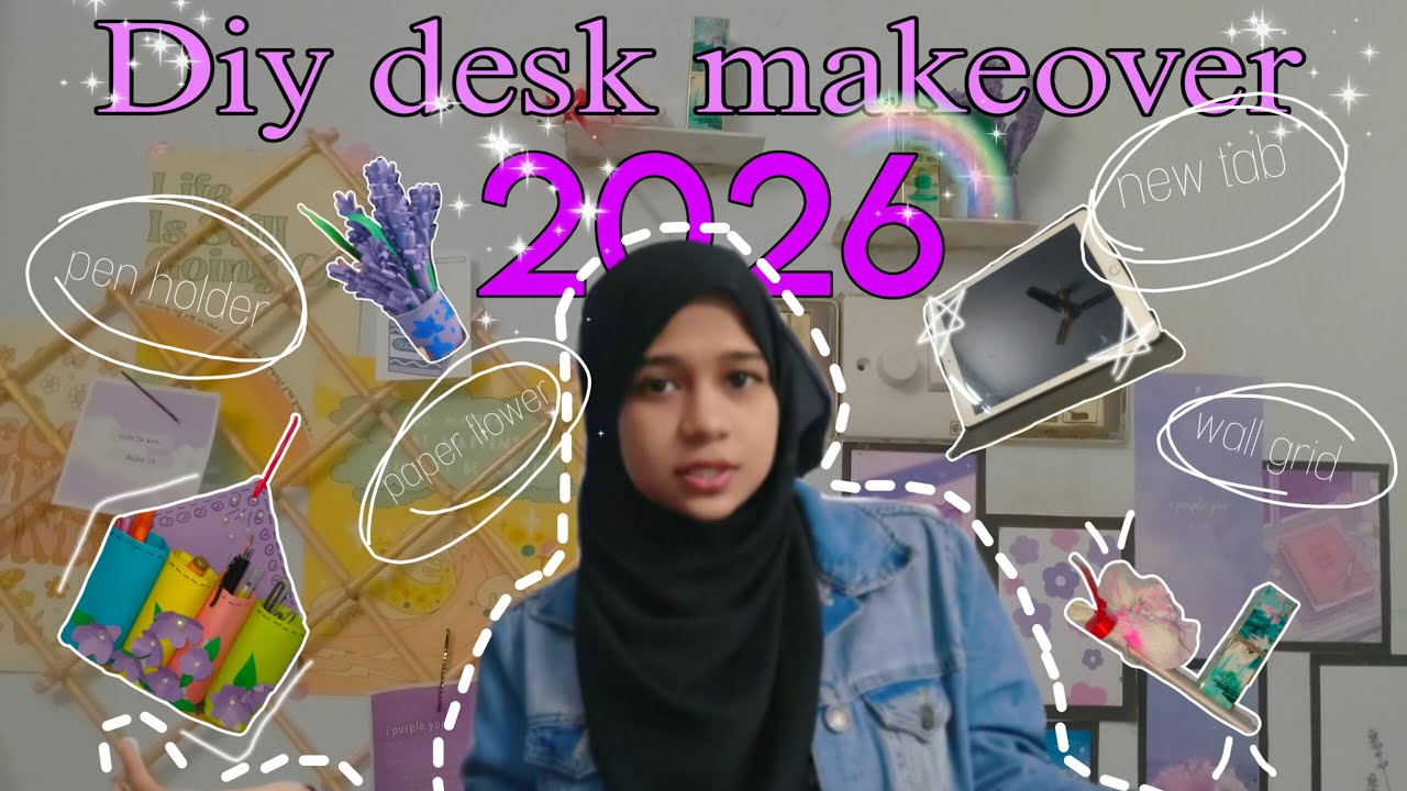 DIY Desk Makeover 2026 edition 🎊 | Happy New Year ✨ #aesthetic #trending
