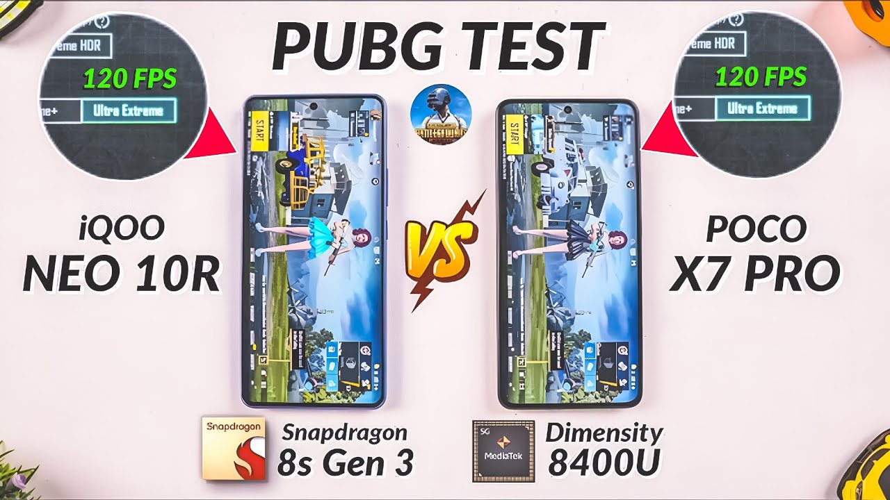 🔥Poco X7 Pro DESTROYS iQOO Neo 10R? 😱 BGMI 120FPS Test